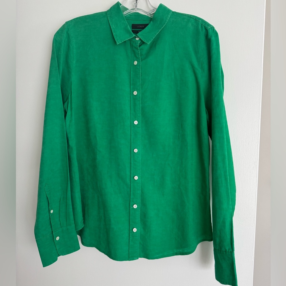 J Crew Linen/Cotton Blend Button Up Shirt